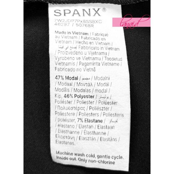 Spanx AirEssentials V-Neck Mini Dress Very Black Sleeveless Traveling Comfort S - Picture 13 of 14